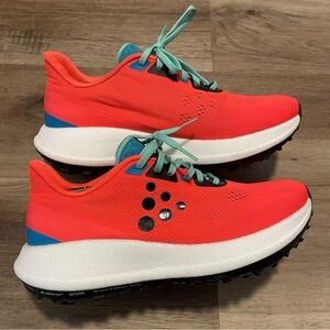 Craft Xplor Hybrid Mens Size 9.5 Neon Red White Athletic Running Shoes Sneakers
